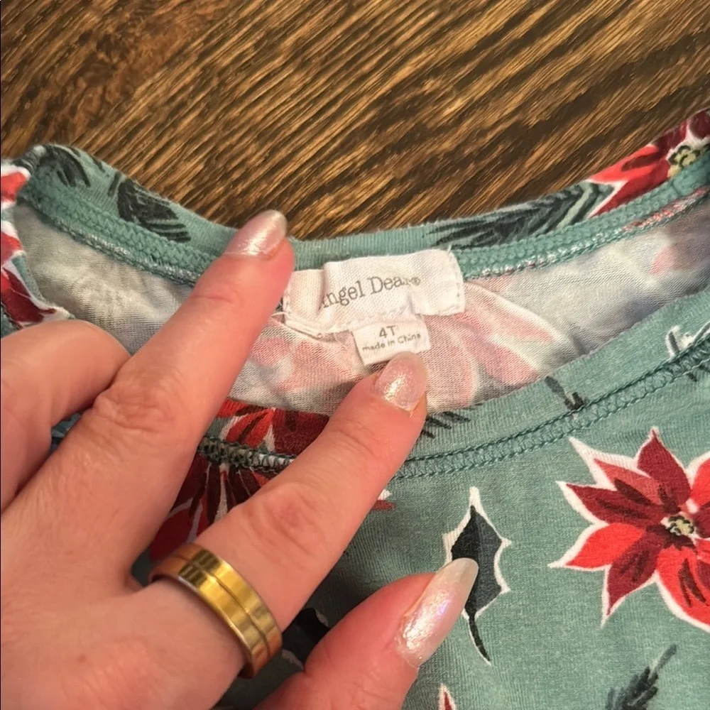 Angel Dear Poinsettias Print Bamboo Pajamas